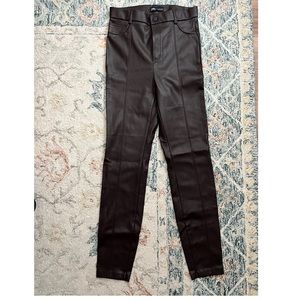 Zara leather pants brown